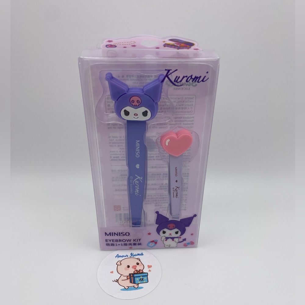 Sanrio Miniso Kuromi Eyebrow kit Tweezee